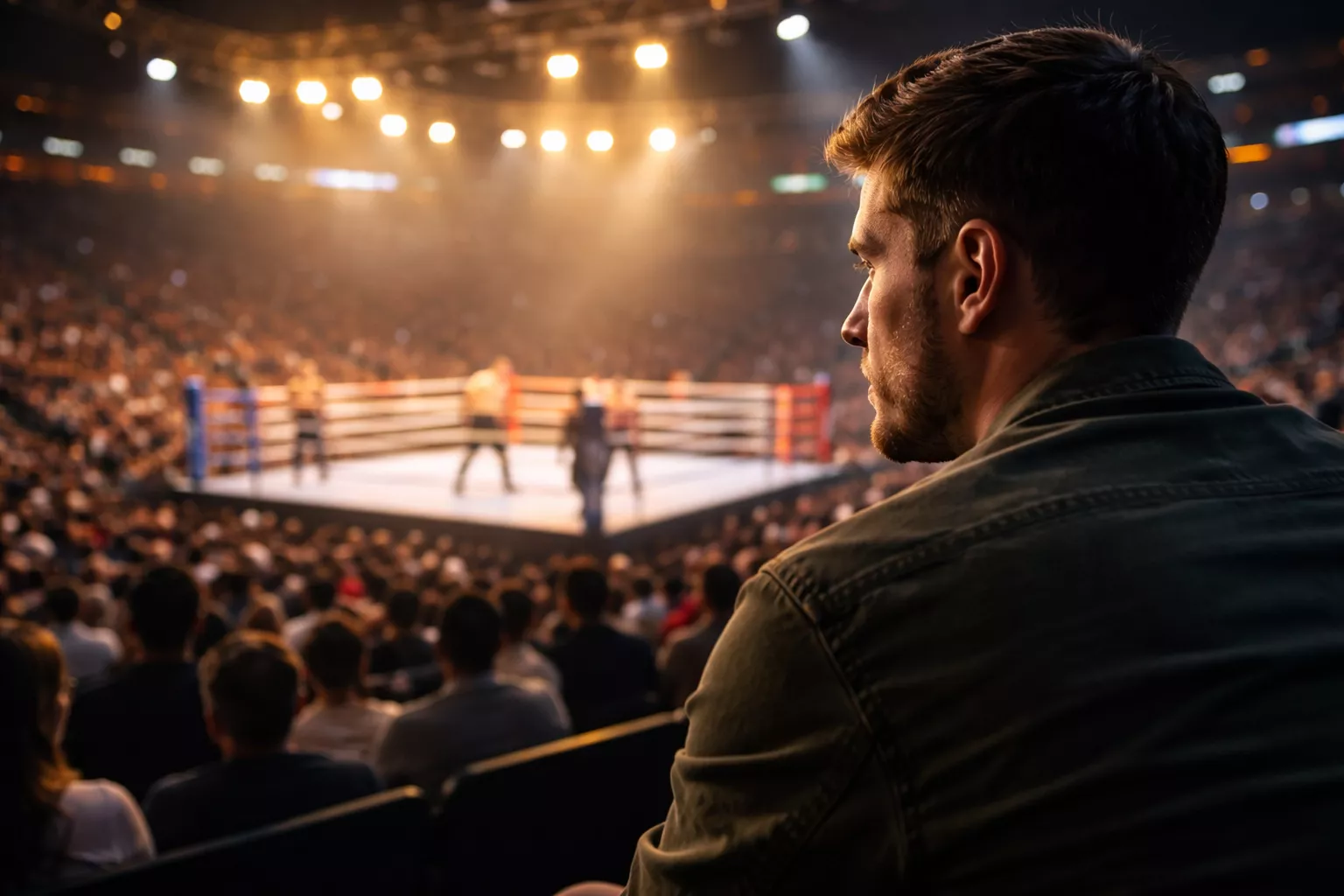 Lupa sobre una tabla de cuotas de boxeo resaltando una línea de valor